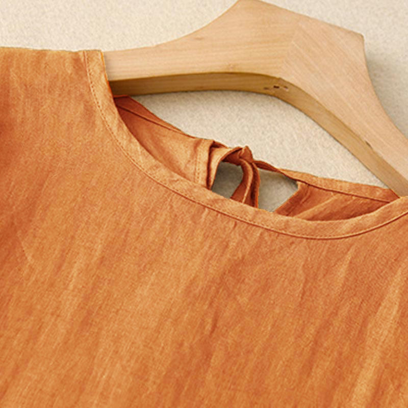 Weightless Relaxed Tie-Strap Daily Flow Midi Dress