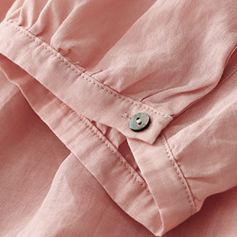 Tactile Cotton-Blend Three-Quarter Sleeve Mindful T-Shirt