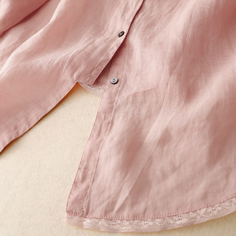 Tactile Cotton-Blend Three-Quarter Sleeve Mindful T-Shirt