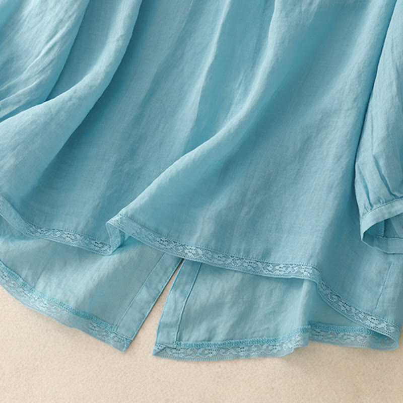 Tactile Cotton-Blend Three-Quarter Sleeve Mindful T-Shirt