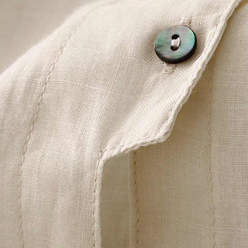 Tactile Cotton-Blend Three-Quarter Sleeve Mindful T-Shirt
