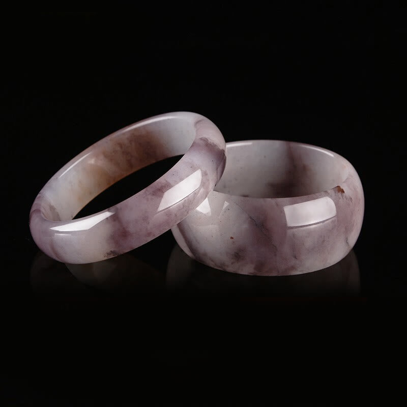 Natural Purple Jade Solid Stone Bangle Bracelet