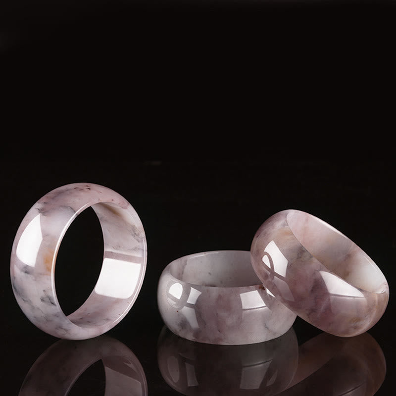 Natural Purple Jade Solid Stone Bangle Bracelet
