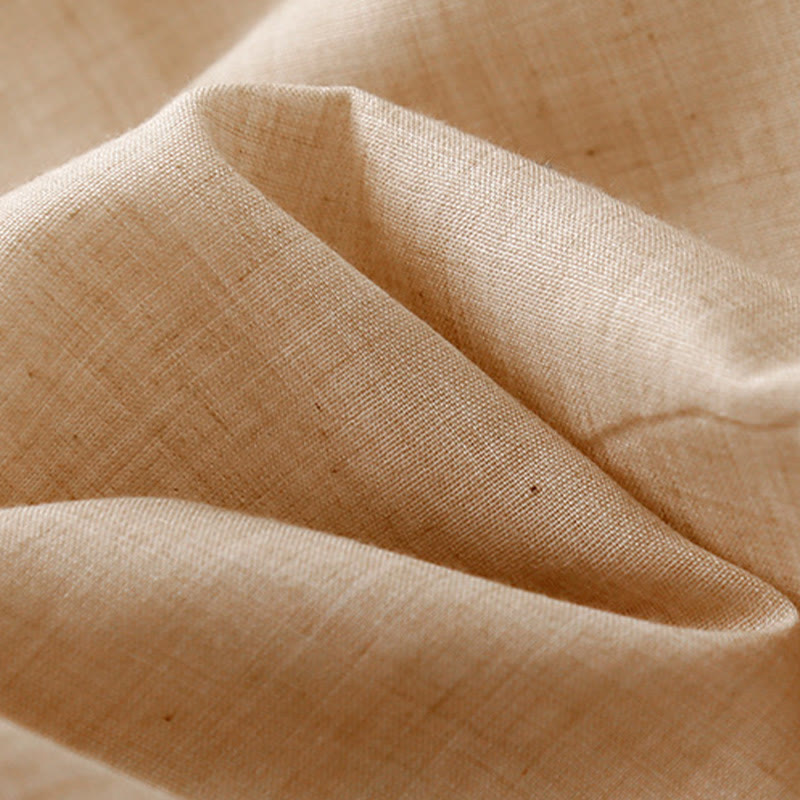 Tactile Cotton Linen Slit-Hem Wide-Leg Meditation Pants