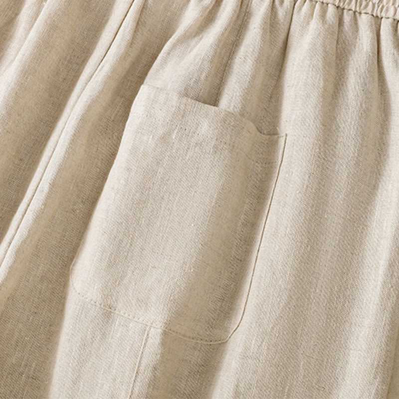Breathable Cotton Drawstring Meditation Wide Leg Pants