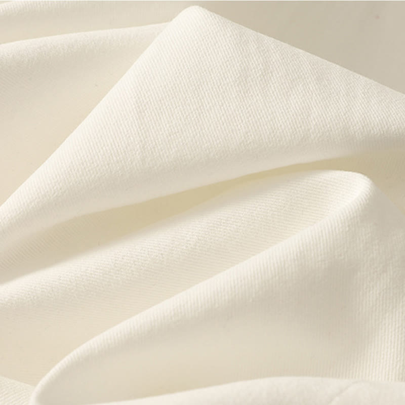 Daily Solid Color Lace Belt Women's Wide Leg Cotton Pants With Pockets