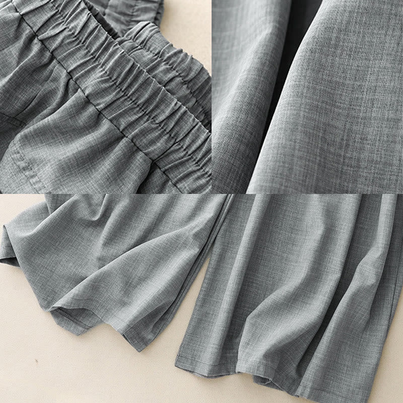 Cotton Linen Wide-Leg Mindful Movement Meditation Pants