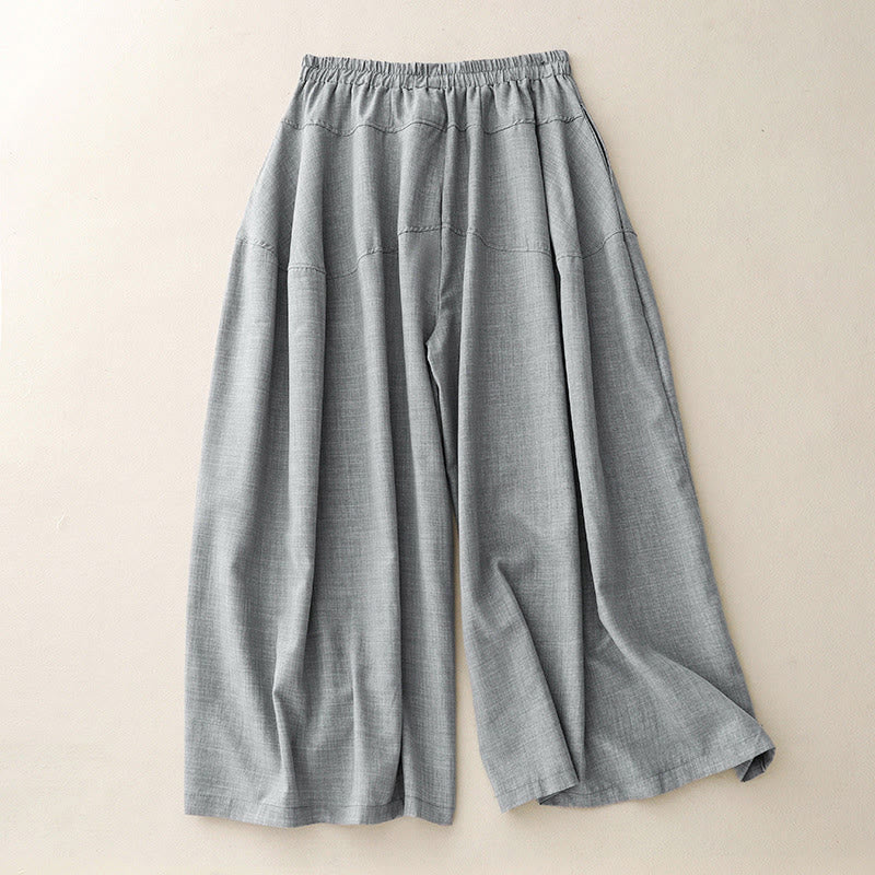 Cotton Linen Wide-Leg Mindful Movement Meditation Pants