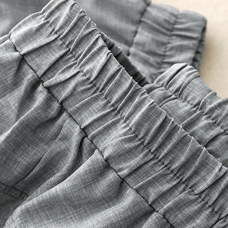 Cotton Linen Wide-Leg Mindful Movement Meditation Pants