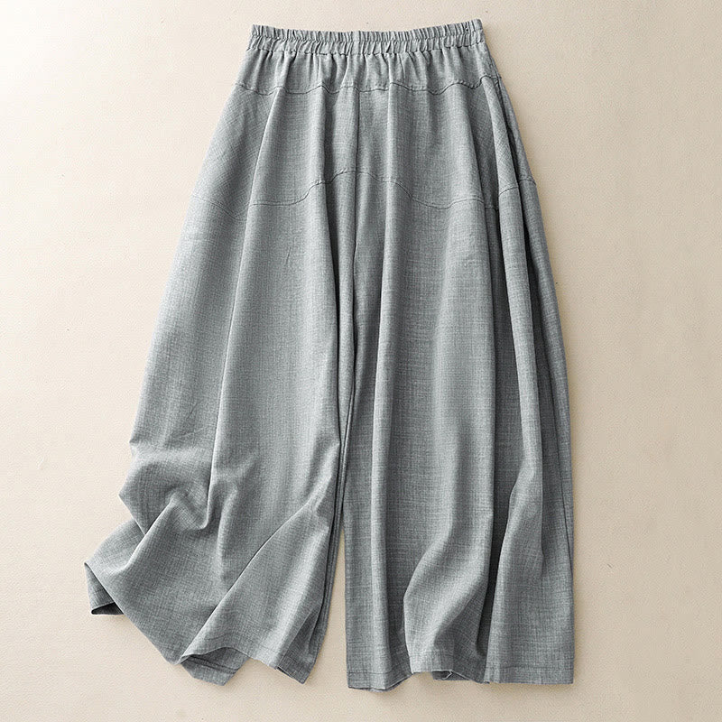 Cotton Linen Wide-Leg Mindful Movement Meditation Pants