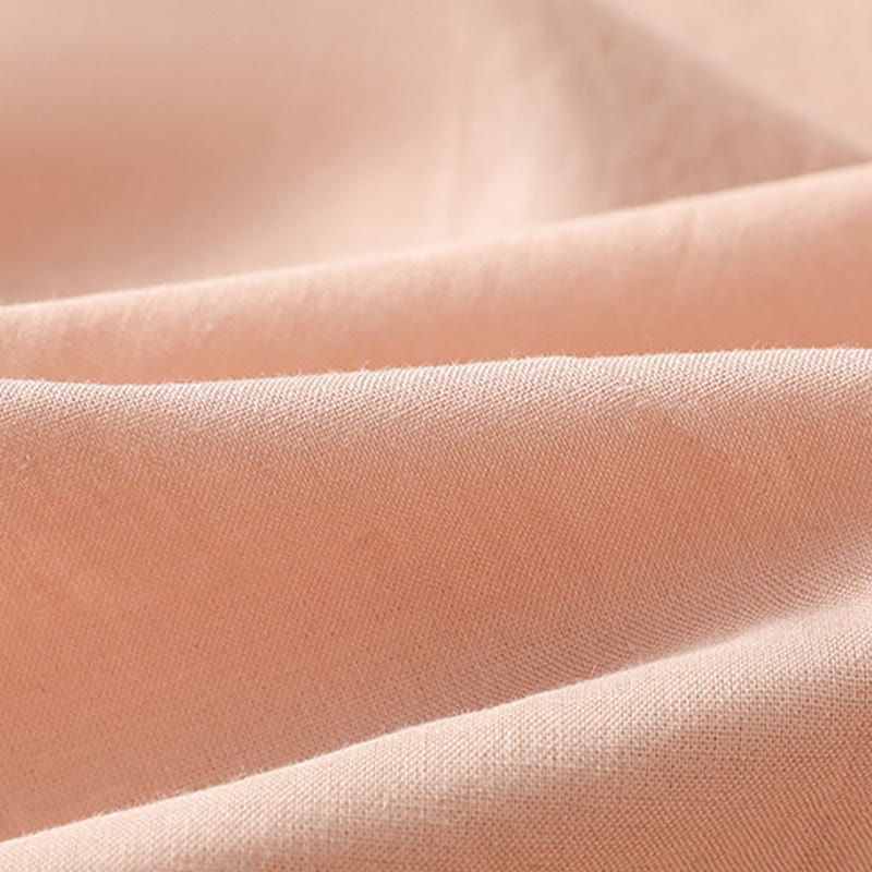 Breathable Cotton Embroidered Lantern Sleeve Meditation Shirt