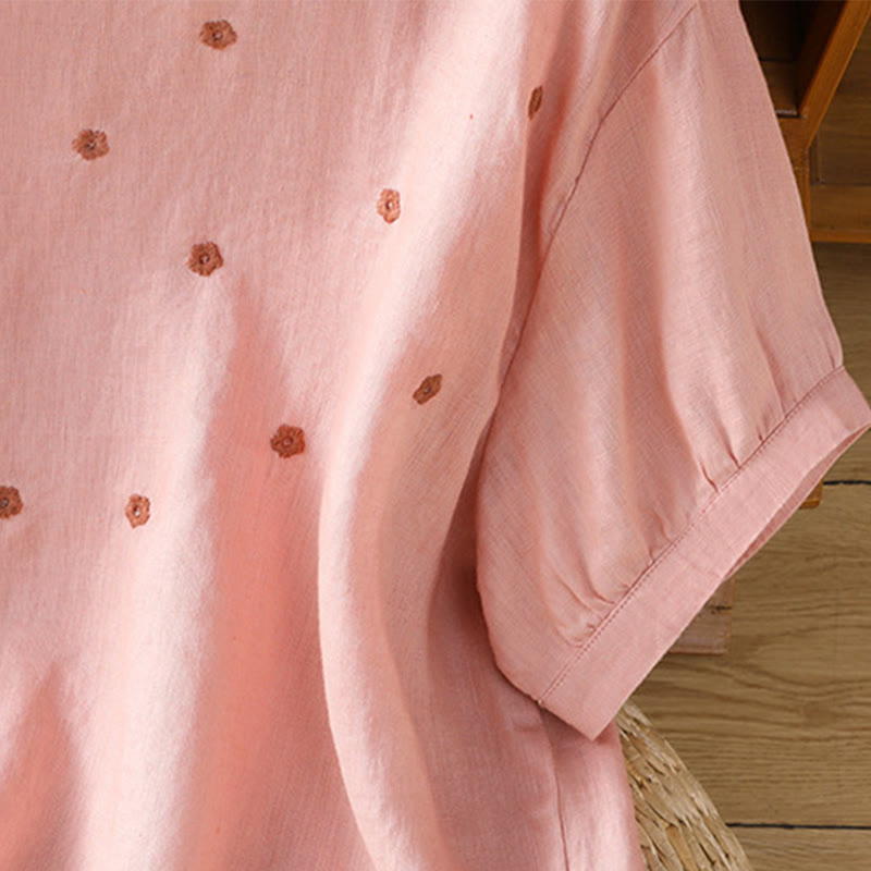 Lightweight Embroidered Crew-Neck Mindful T-Shirt