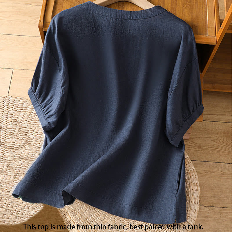 Lightweight Embroidered Crew-Neck Mindful T-Shirt