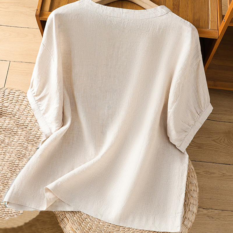 Lightweight Embroidered Crew-Neck Mindful T-Shirt
