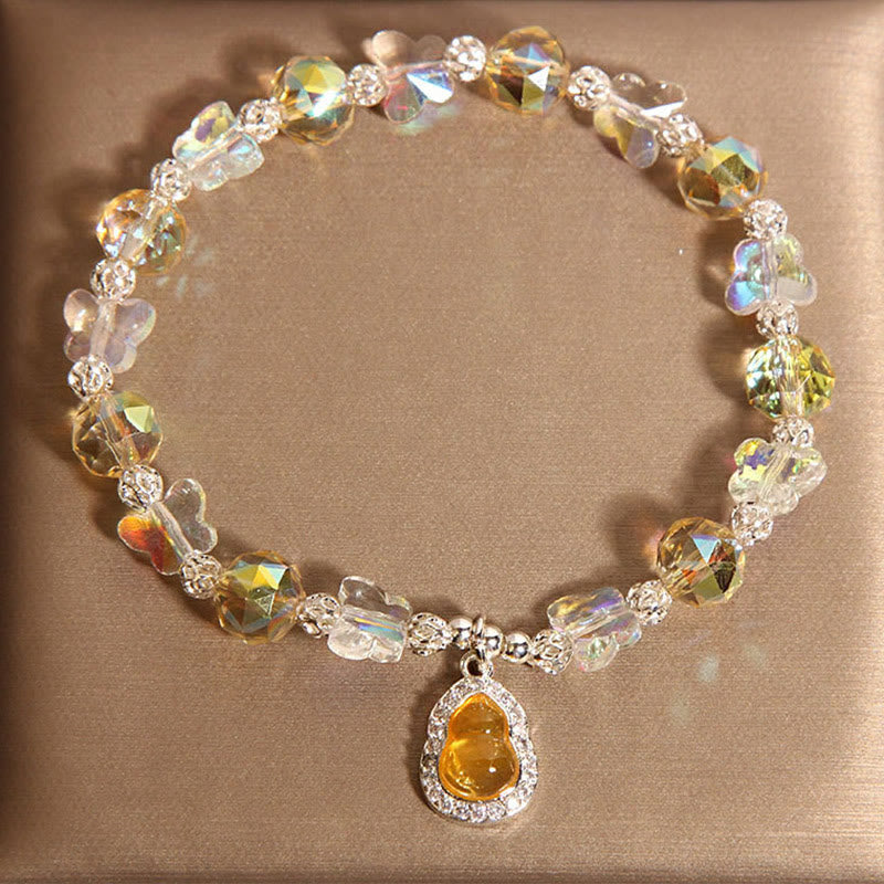 Butterfly Gourd Amethyst Citrine Labradorite Balance Bracelet