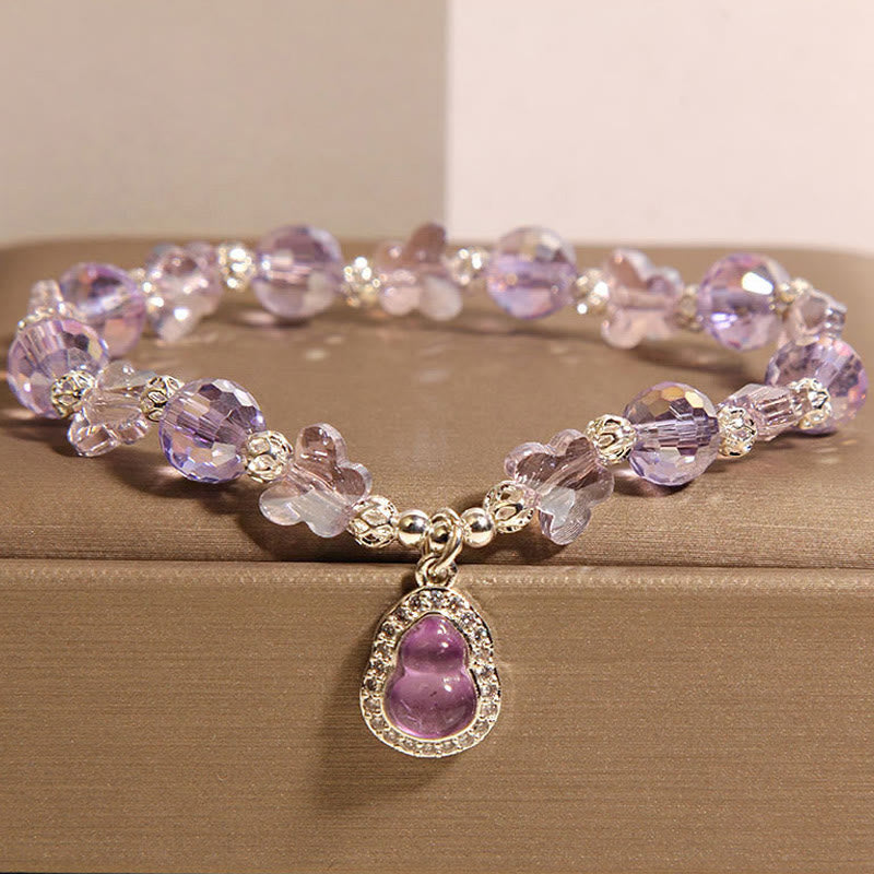 Butterfly Gourd Amethyst Citrine Labradorite Balance Bracelet