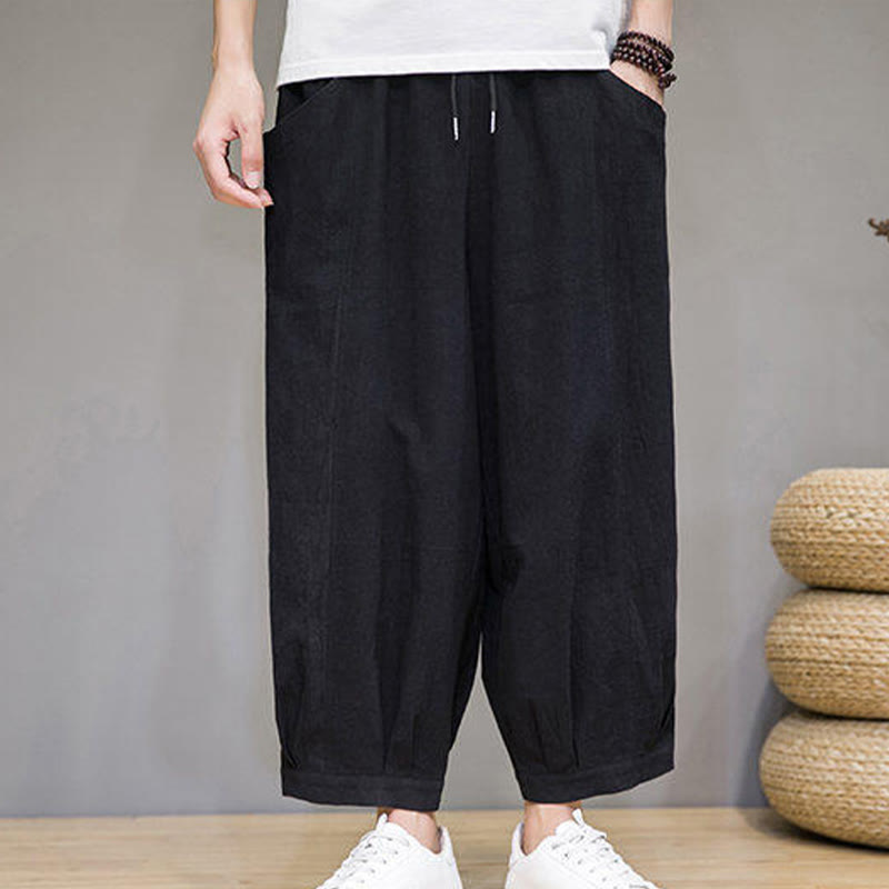 Breathable Cotton 7/8 Length Harem Meditation Trousers
