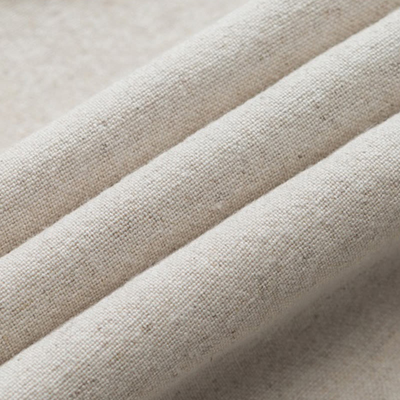 Breathable Cotton Linen Wide-Leg 7-8 Length Meditation Trousers