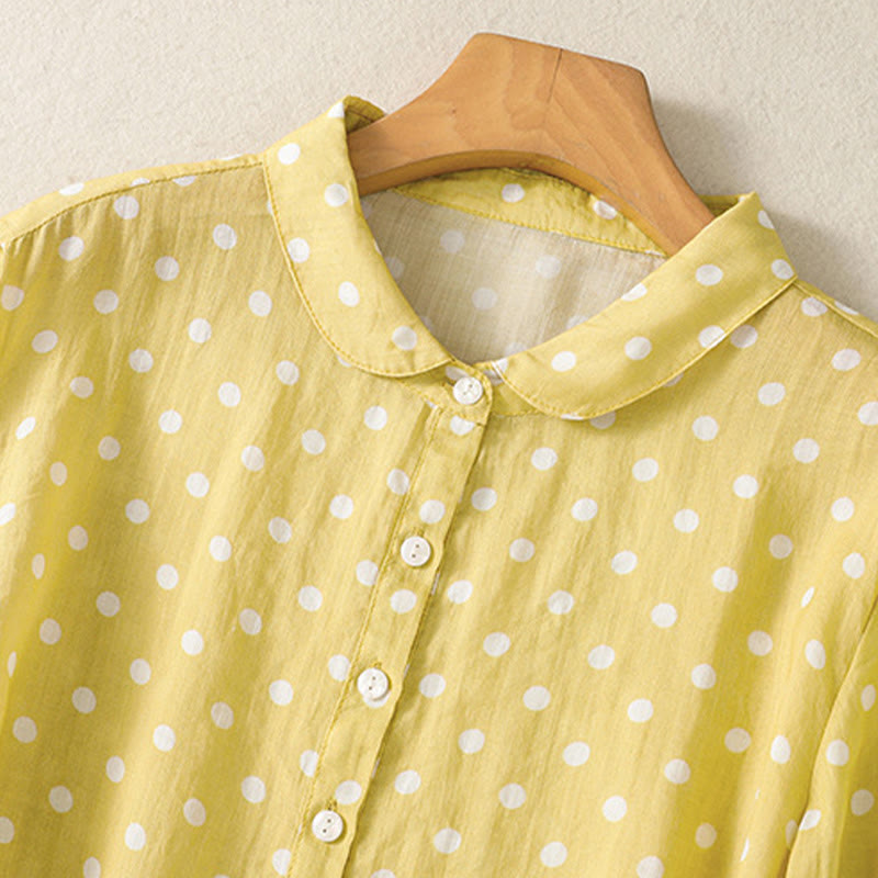 Polka Dot Stand Collar Midi Dress for Mindful Daily Movement