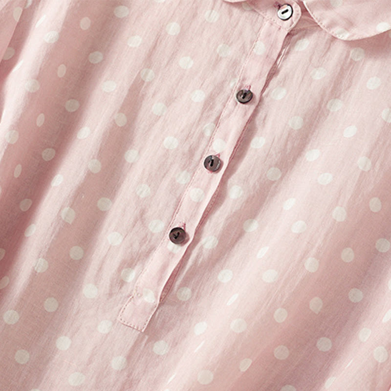 Polka Dot Stand Collar Midi Dress for Mindful Daily Movement