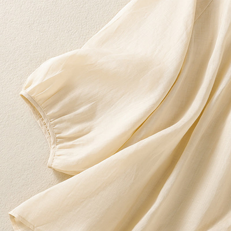 Lightweight Cotton Three-Quarter Sleeve Mindful Movement Shirt