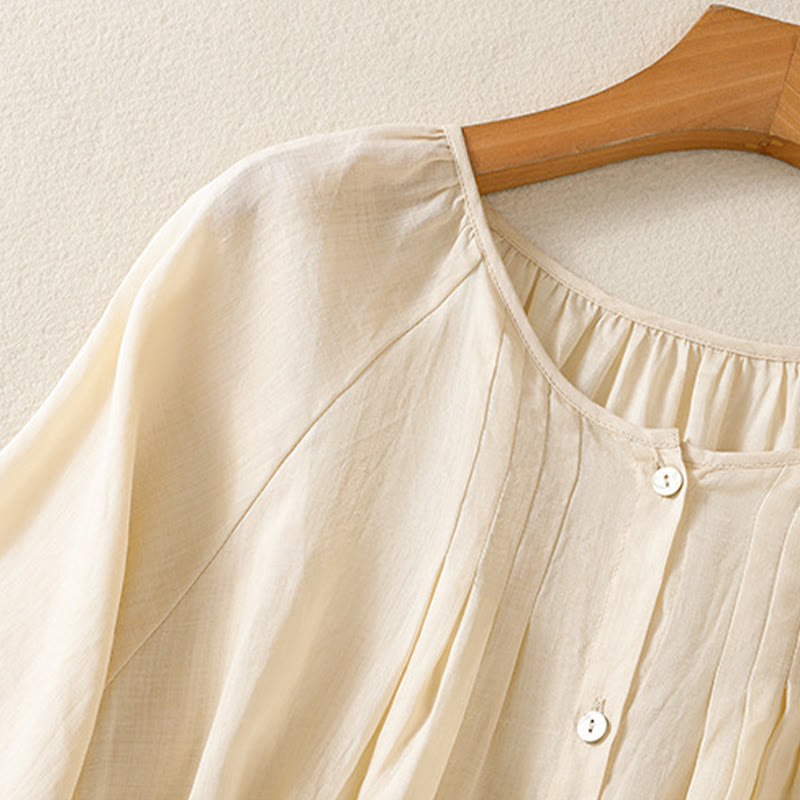 Lightweight Cotton Three-Quarter Sleeve Mindful Movement Shirt