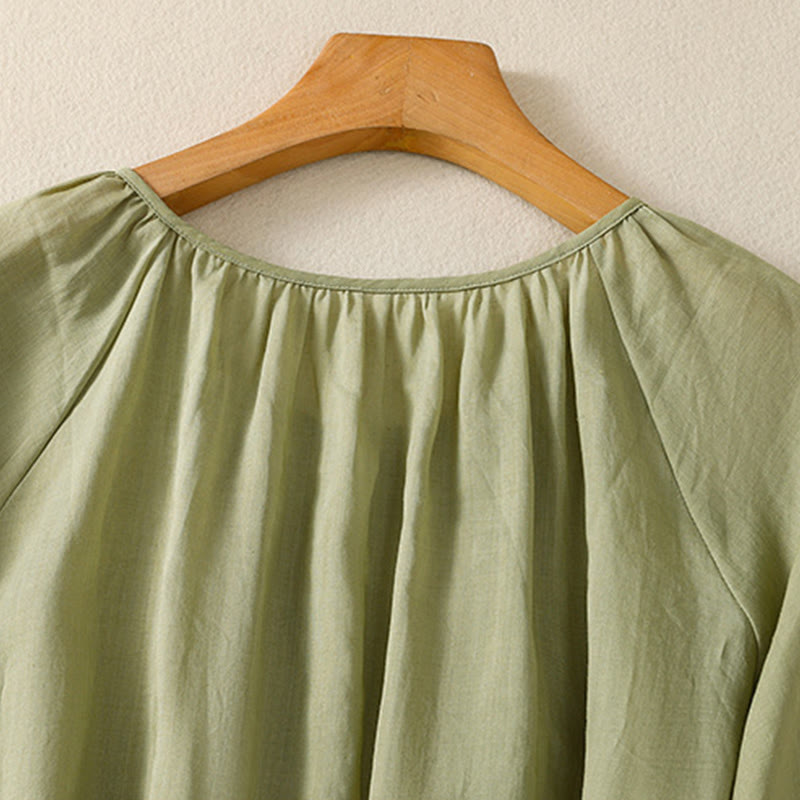 Lightweight Cotton Three-Quarter Sleeve Mindful Movement Shirt