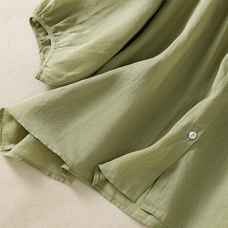 Lightweight Cotton Three-Quarter Sleeve Mindful Movement Shirt