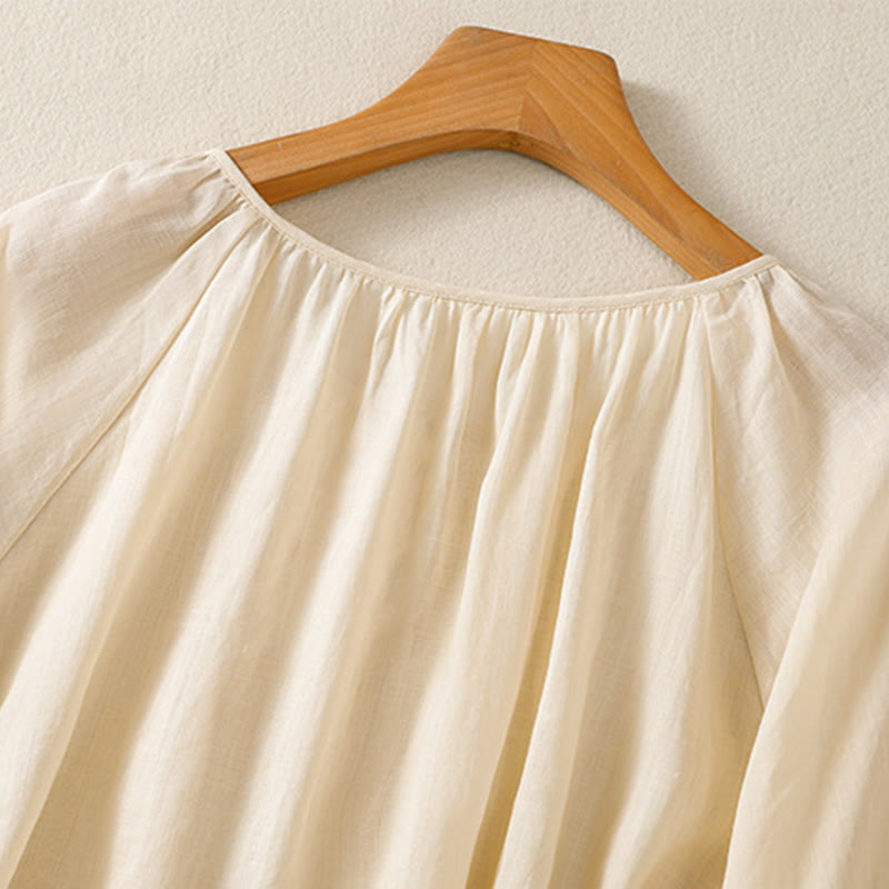 Lightweight Cotton Three-Quarter Sleeve Mindful Movement Shirt