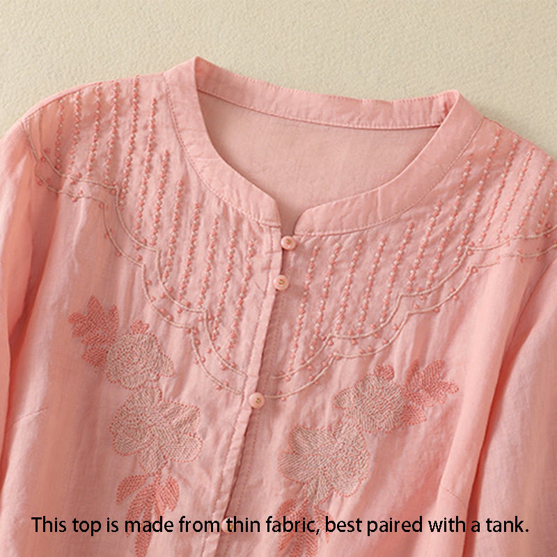 Breathable Cotton Stand Collar Half Sleeve Meditation Shirt