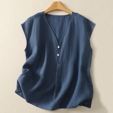 Breathable Cotton V-Neck Mindful Meditation Vest