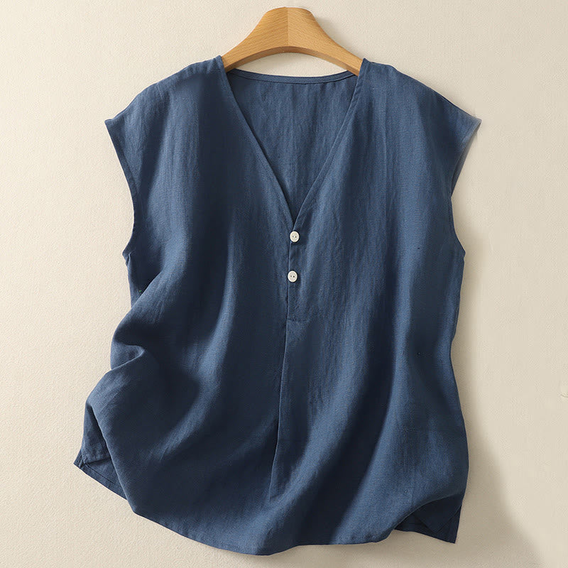 Breathable Cotton V-Neck Mindful Meditation Vest