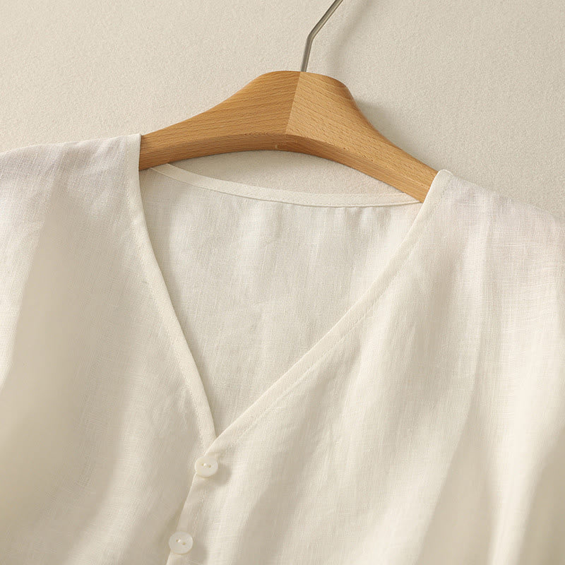 Breathable Cotton V-Neck Mindful Meditation Vest