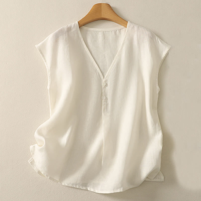 Breathable Cotton V-Neck Mindful Meditation Vest