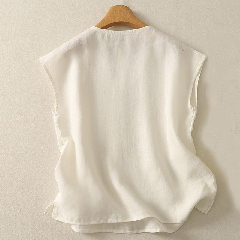 Breathable Cotton V-Neck Mindful Meditation Vest