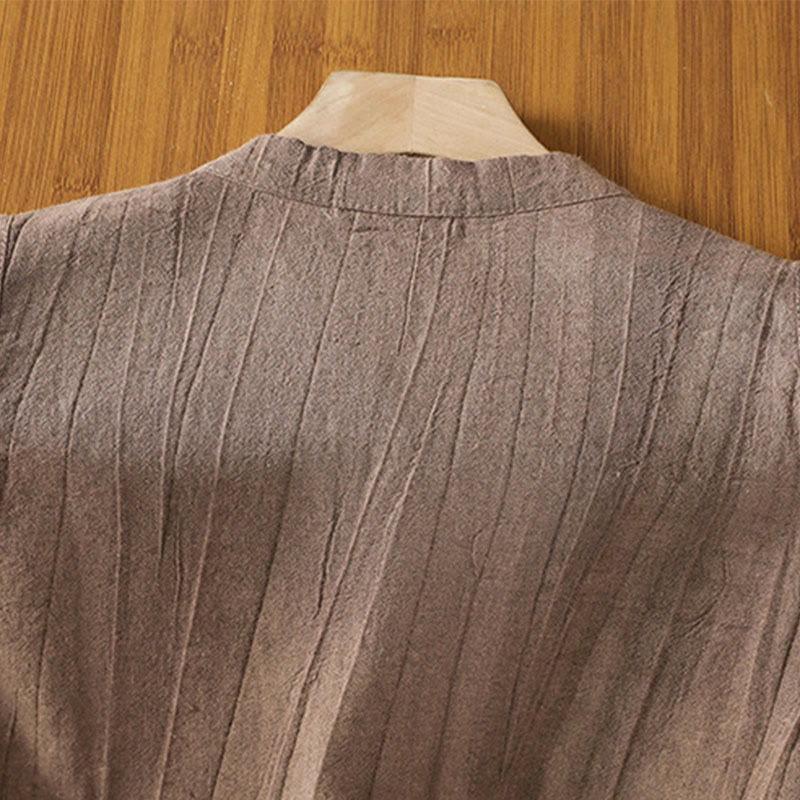 Breathable Cotton Stand Collar Sleeveless Meditation Vest