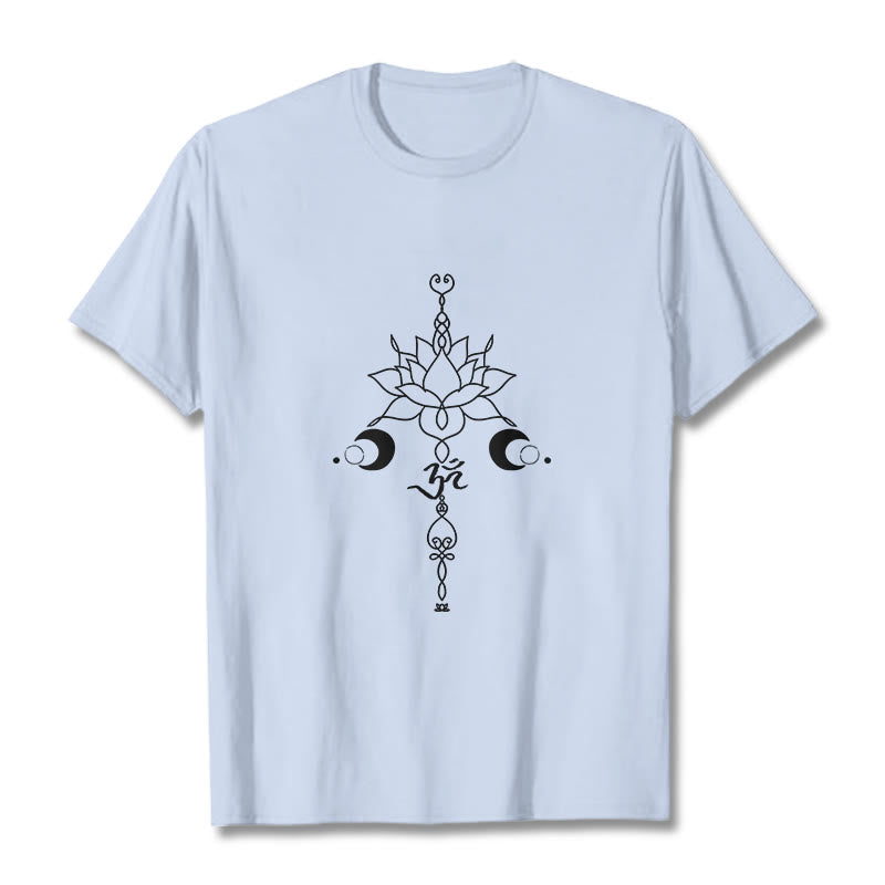 Tactile Cotton Lotus Om Meditation Graphic Tee