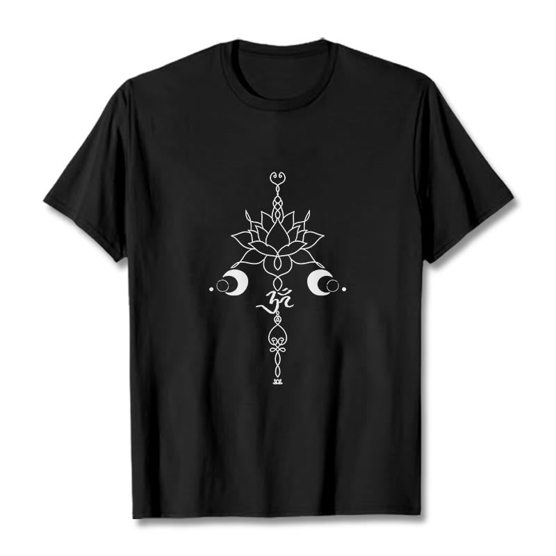 Tactile Cotton Lotus Om Meditation Graphic Tee
