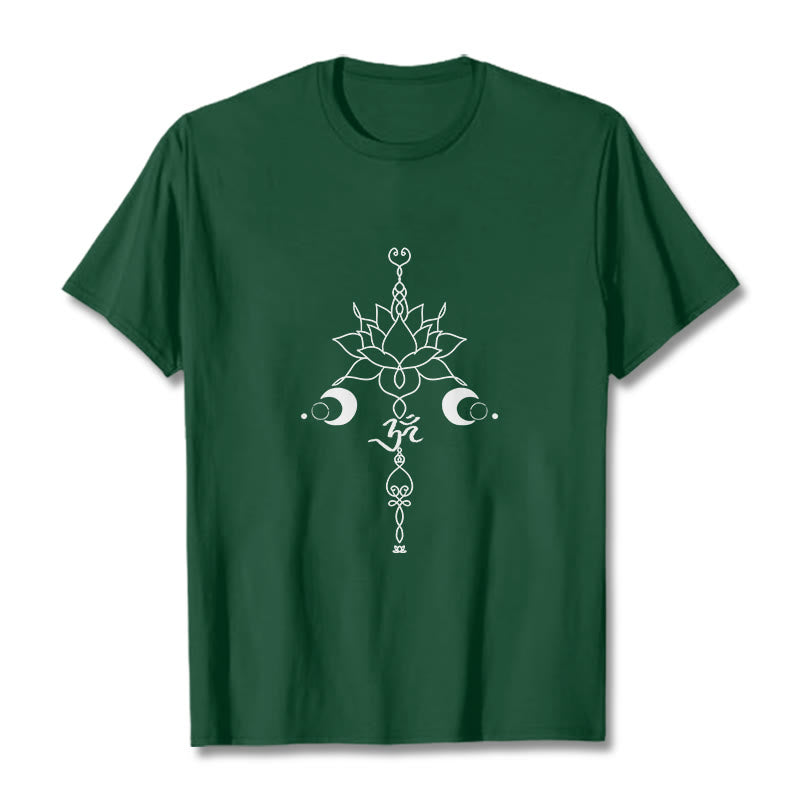 Tactile Cotton Lotus Om Meditation Graphic Tee