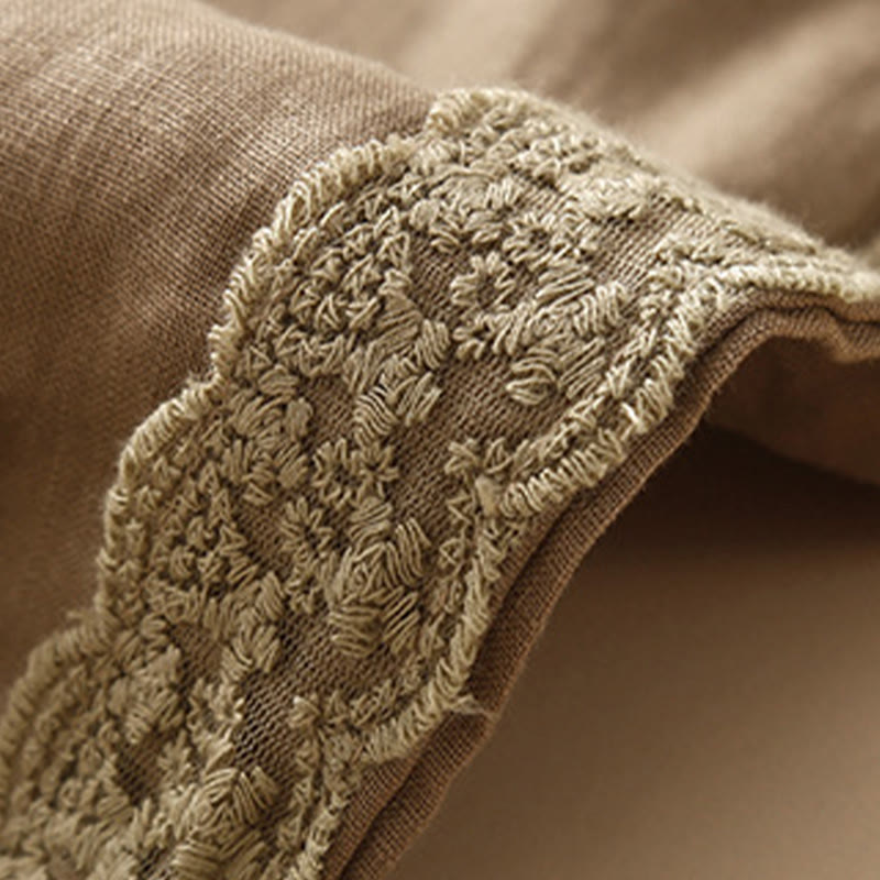 Breathable Cotton Linen Cropped Meditation Harem Pants