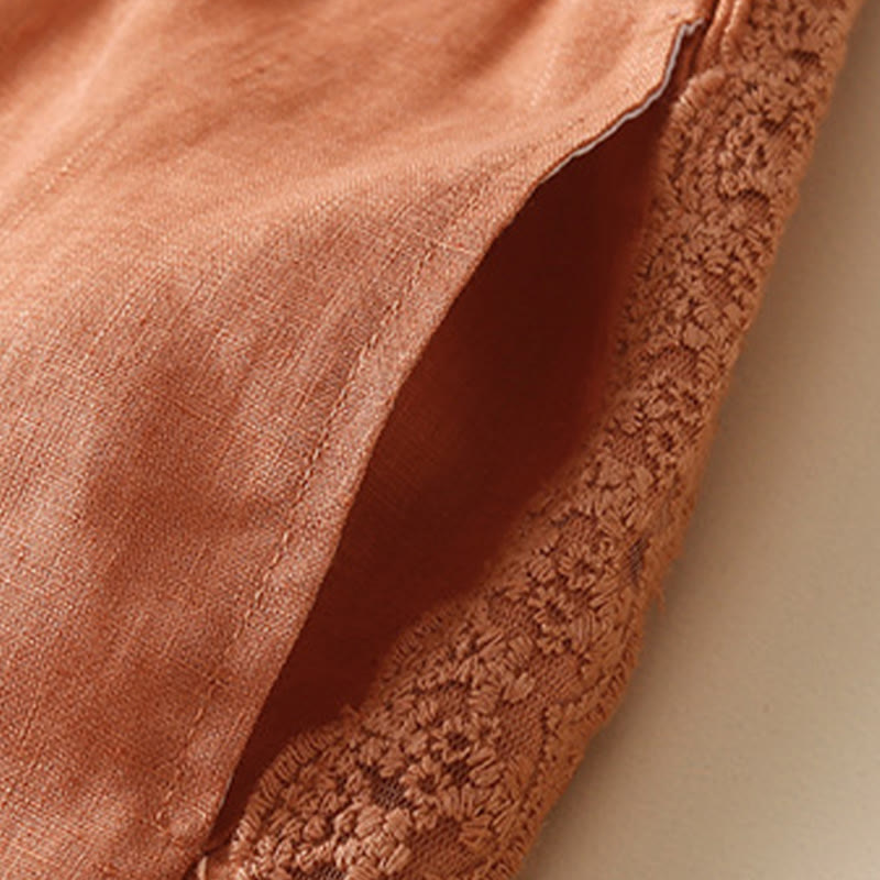 Breathable Cotton Linen Cropped Meditation Harem Pants