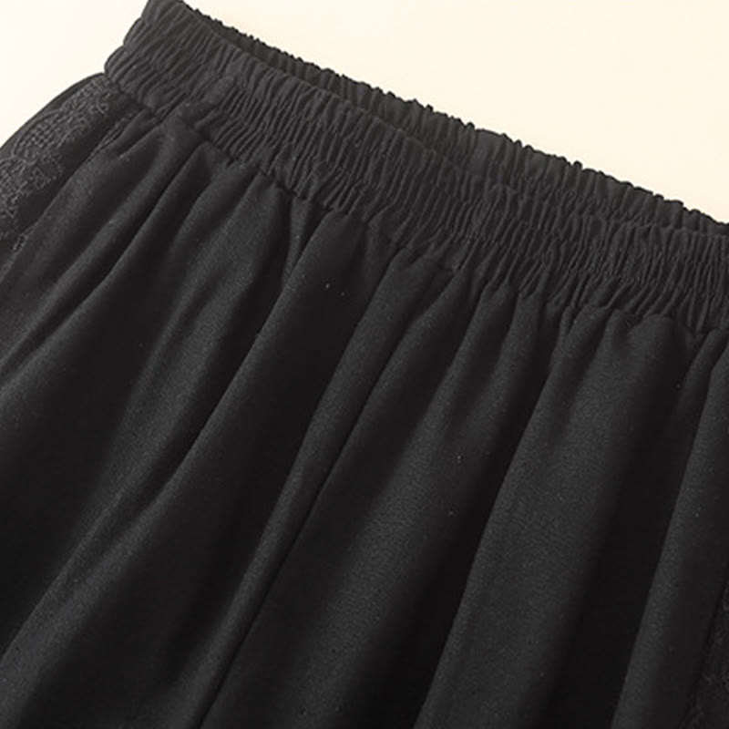 Breathable Cotton Linen Cropped Meditation Harem Pants