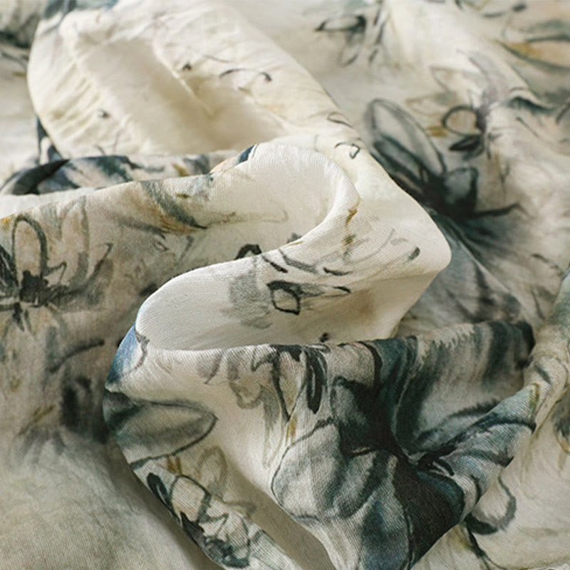 Botanical Print Harem Mindful Movement Pants