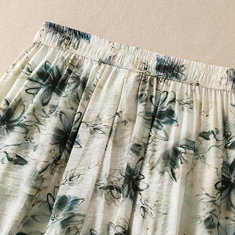 Botanical Print Harem Mindful Movement Pants