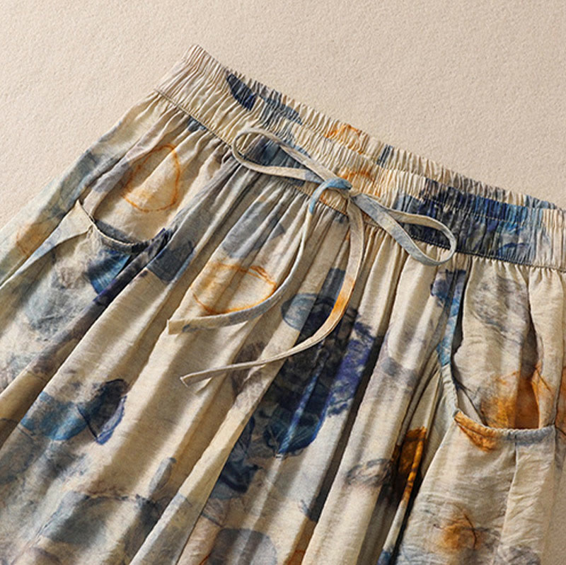 Botanical Print Harem Mindful Movement Pants