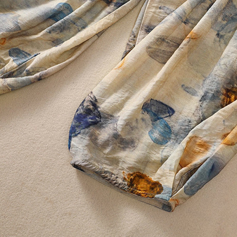 Botanical Print Harem Mindful Movement Pants