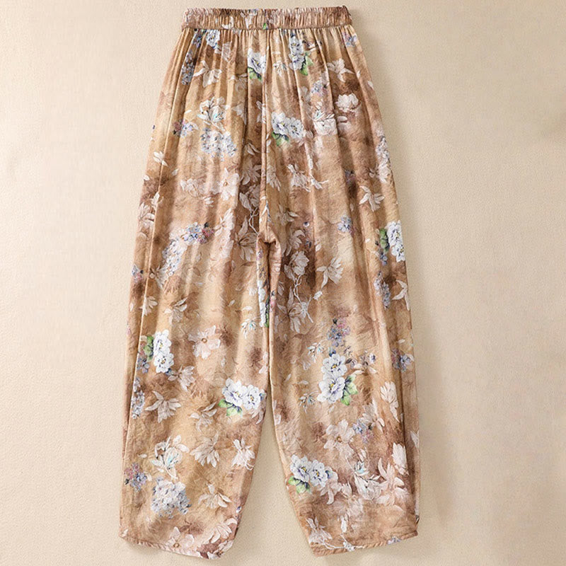 Botanical Print Harem Mindful Movement Pants