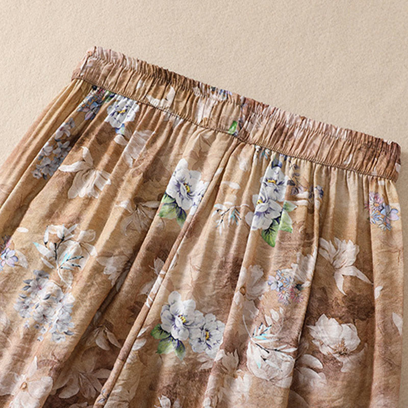 Botanical Print Harem Mindful Movement Pants