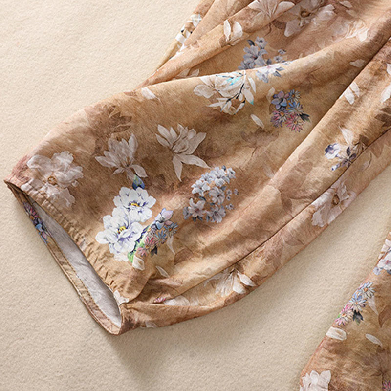 Botanical Print Harem Mindful Movement Pants