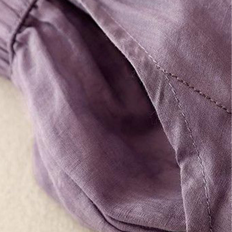 Tactile Cotton Embroidered Wide-Leg Meditation Pants